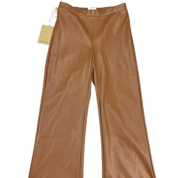 Aritzia Wilfred Free Flora Vegan Leather Bootcut In Cognac Size XS - Picture 3 of 8